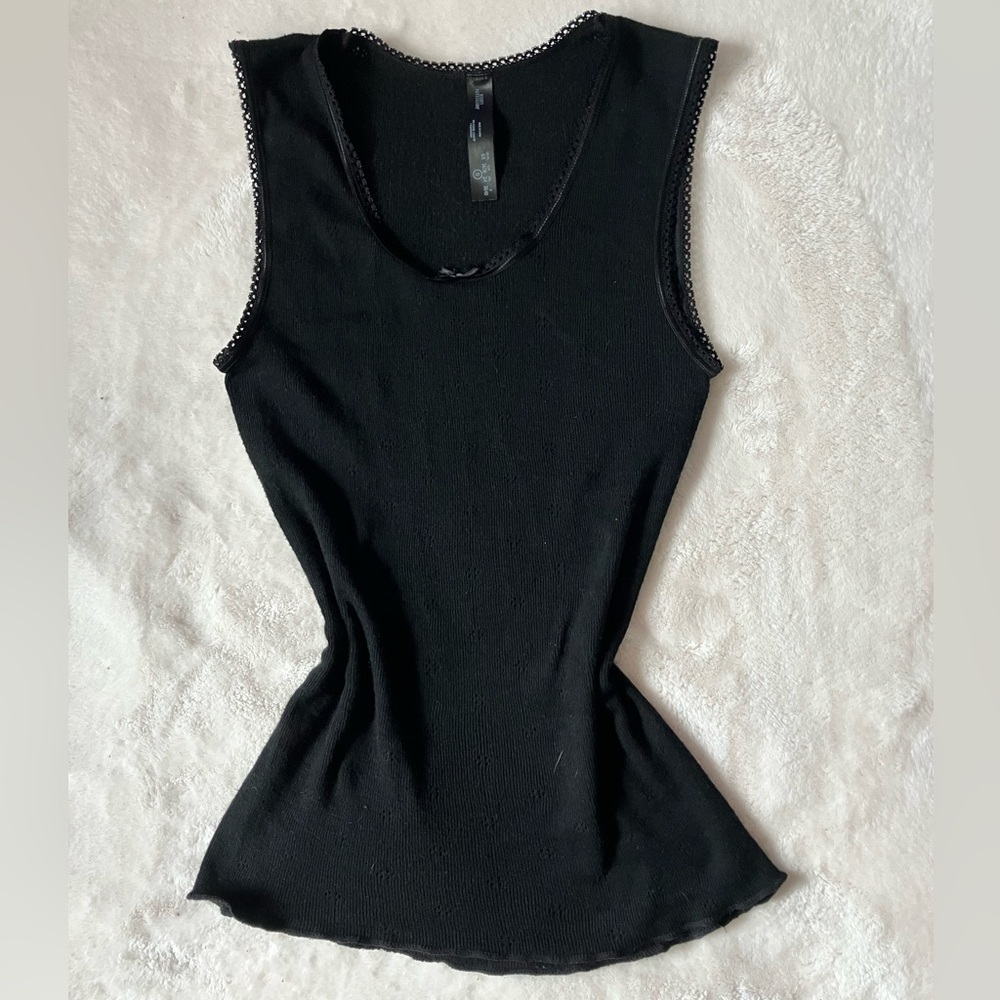 dark coquette lace black tank top 🕷️